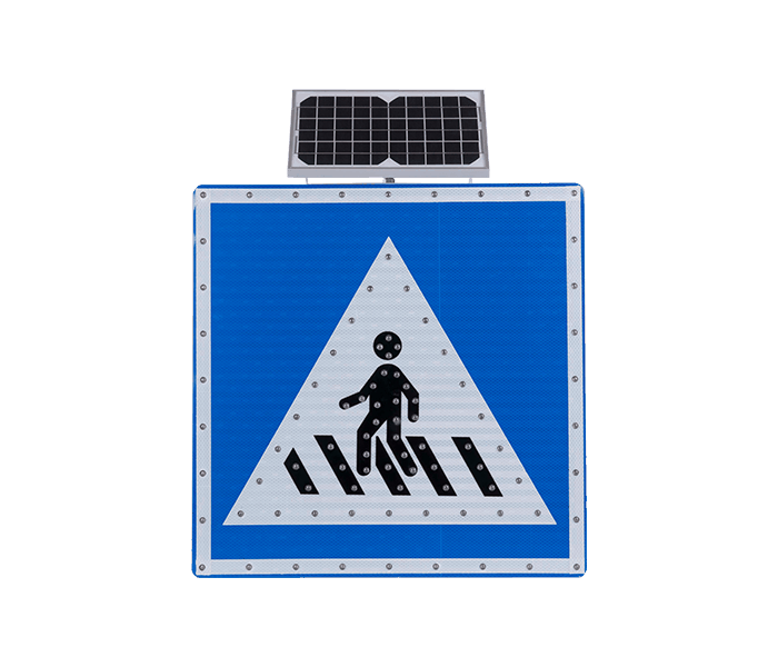 solar traffic pedestrian signs