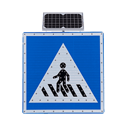 solar traffic pedestrian signs