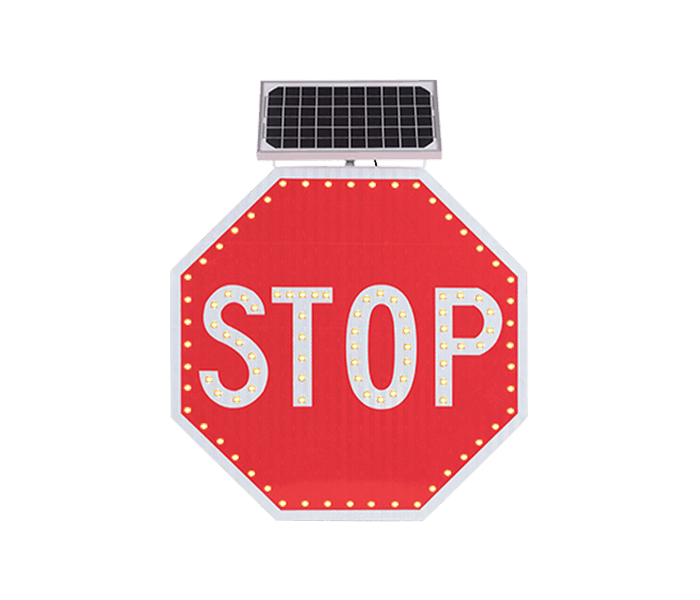 Flashing stop signs