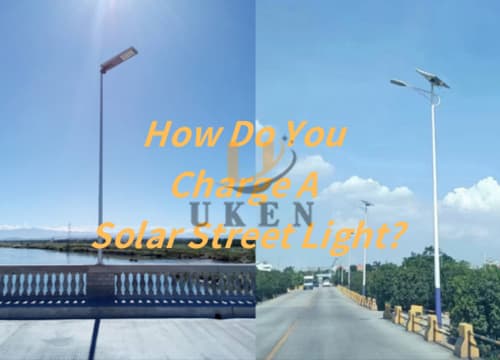 Solar street light charging